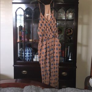 Romper with blue pattern